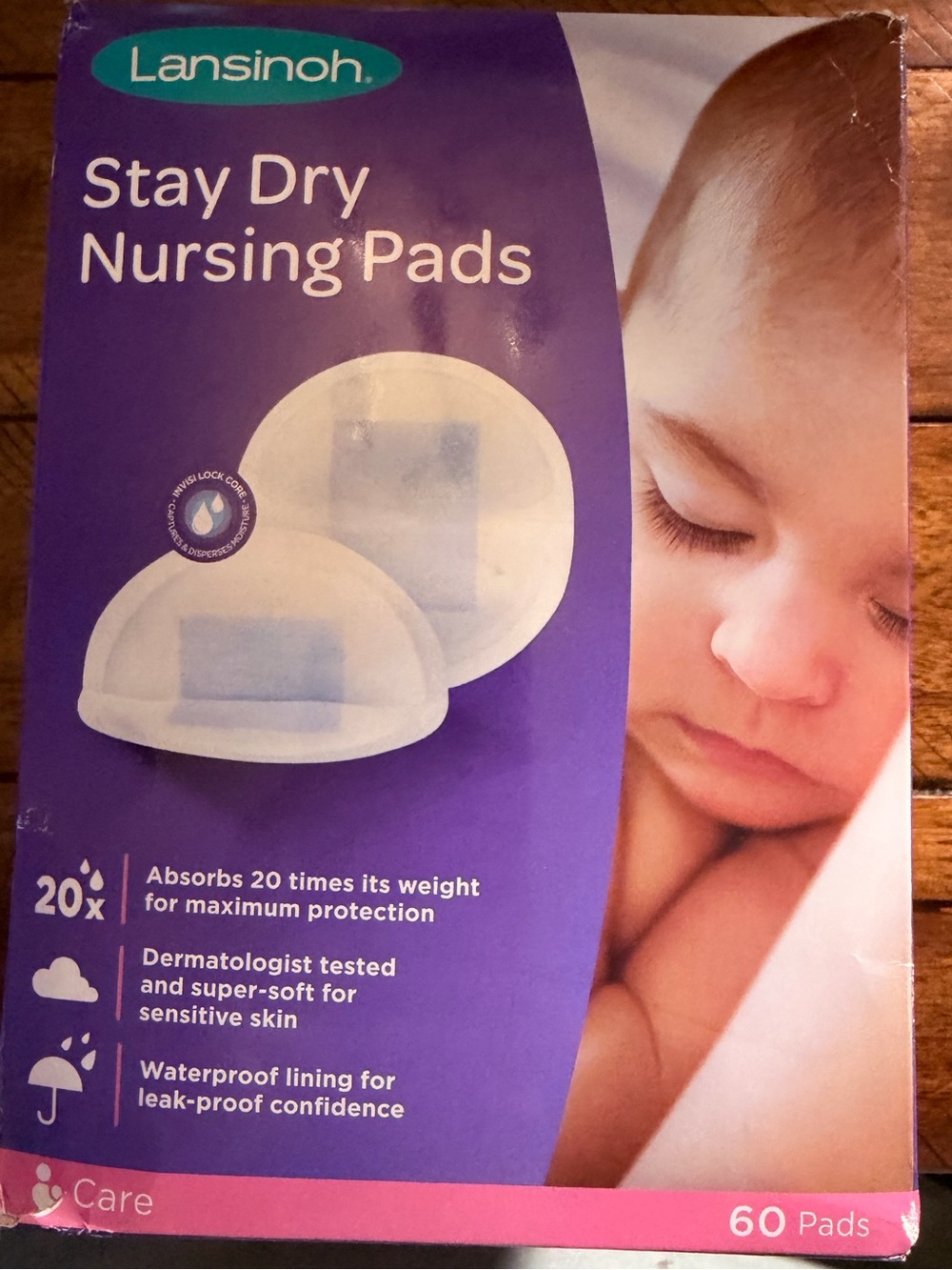 Lansinoh Stay Dry Nursing Pads-60ct